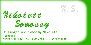 nikolett somossy business card